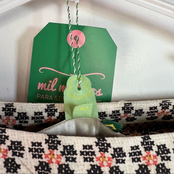 Farm Rio Mini Skirt Floral Cross Stitch pattern print - Size XL - Picture 7 of 7